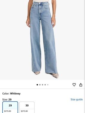 rag & bone Whitney Wide-Leg Jeans in Light Blue